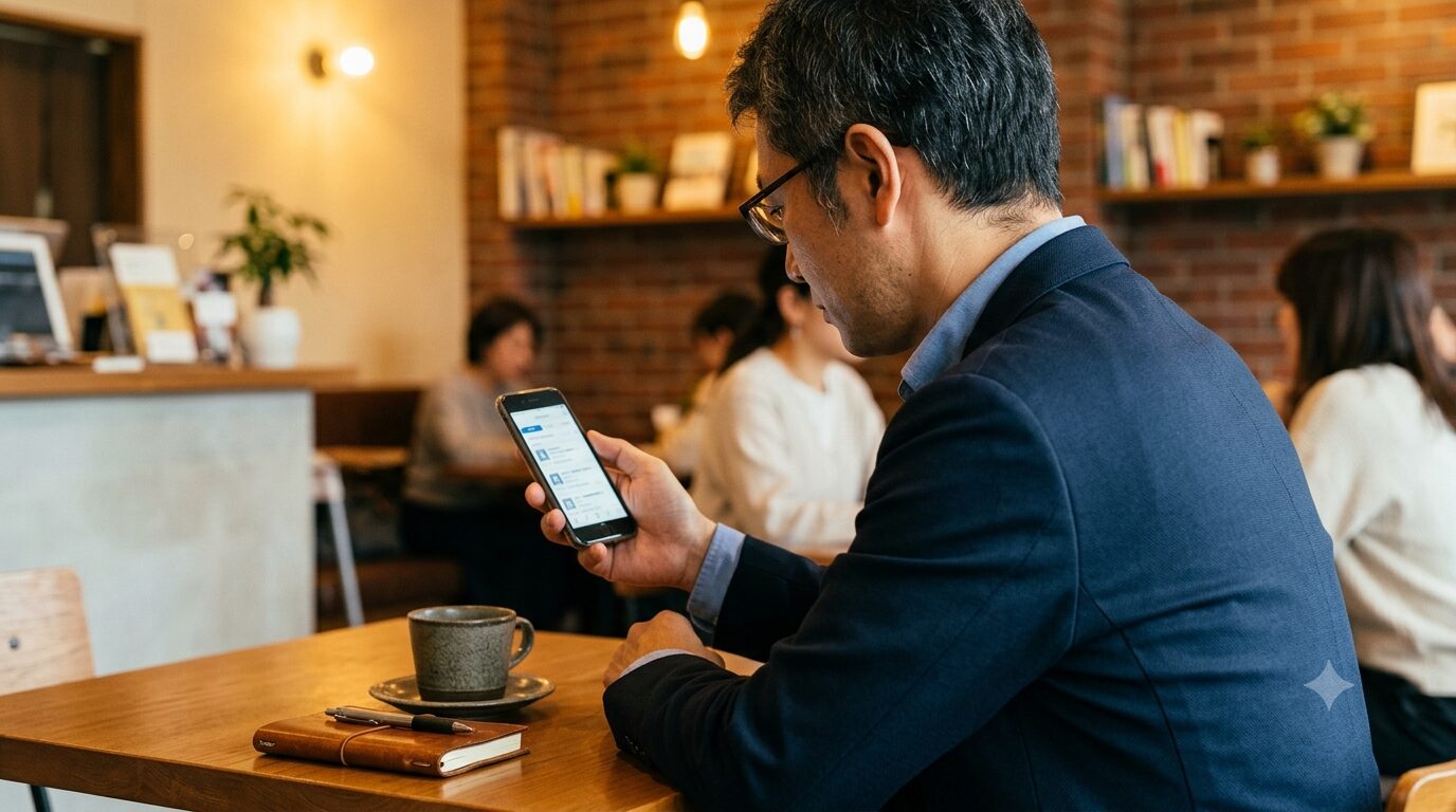 転職エージェントで求人を探すシーン