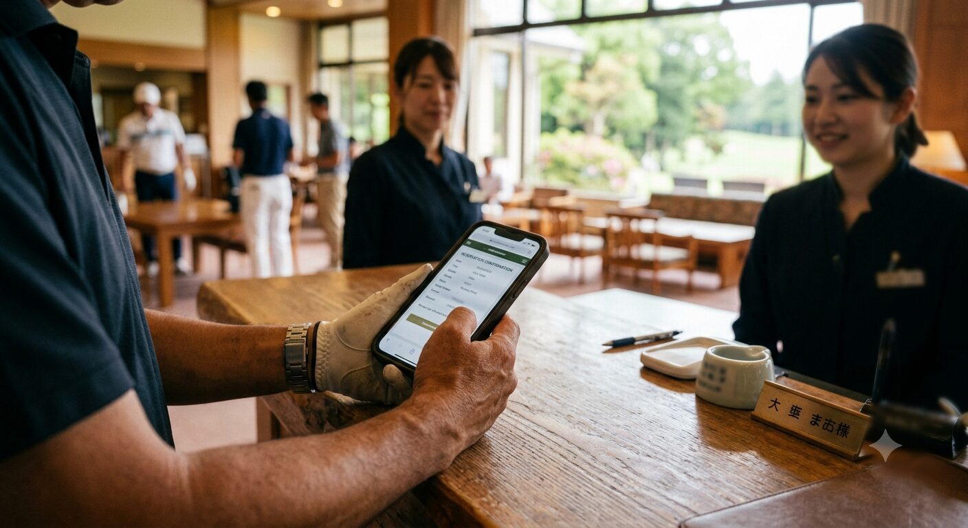 予約前にプラン内容を確認する様子