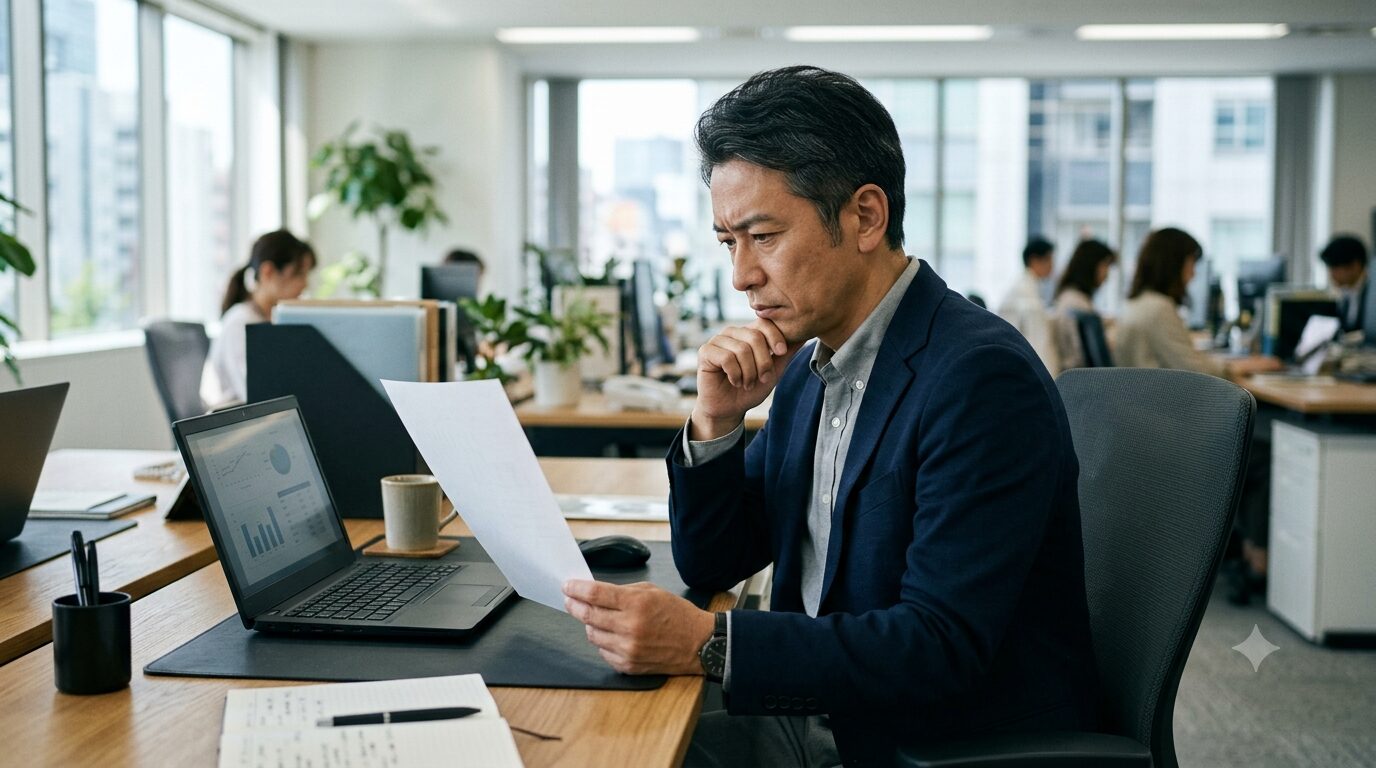 転職の注意点を確認するビジネスパーソン