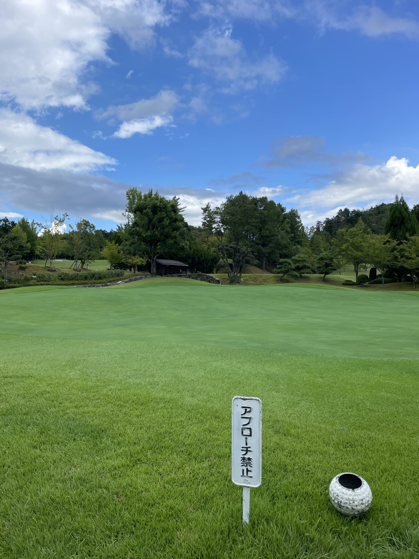 高槻カントリー倶楽部のグリーン風景（現地訪問時に撮影）