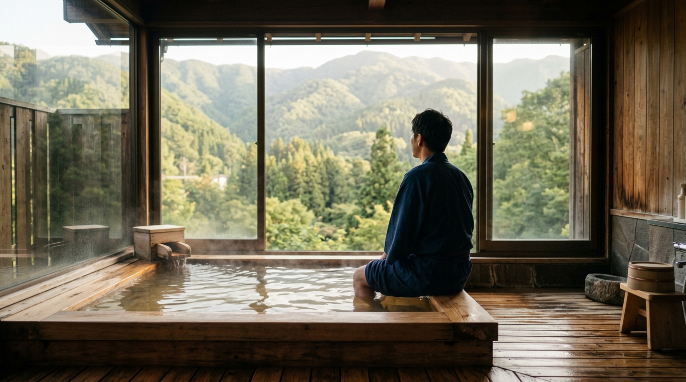 紫尾山麓のゴルフ場と併設温泉のイメージ
